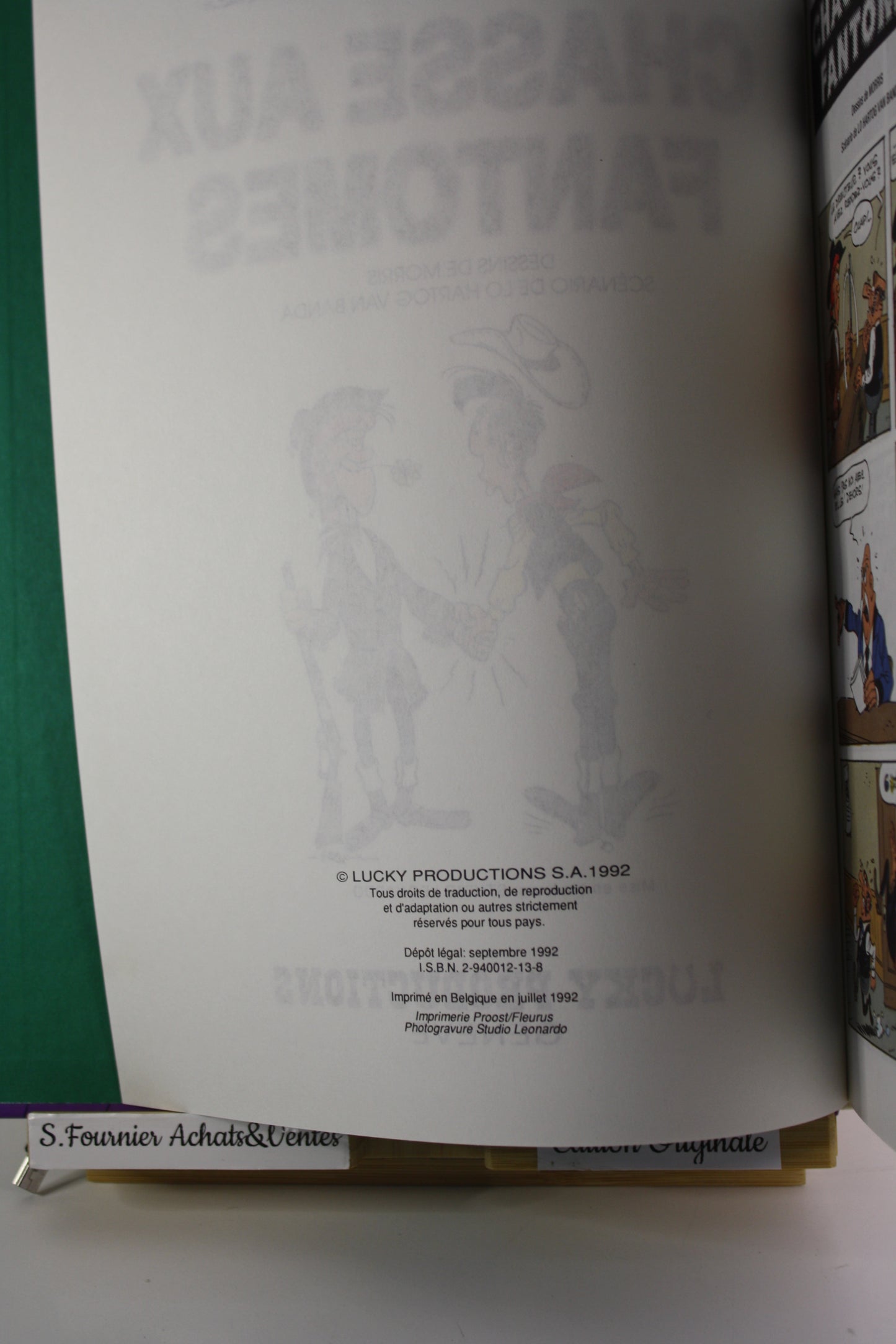 Chasse aux fantômes – Lucky Luke – Morris Hartog Van banda – Lucky produiction – EO – 1992