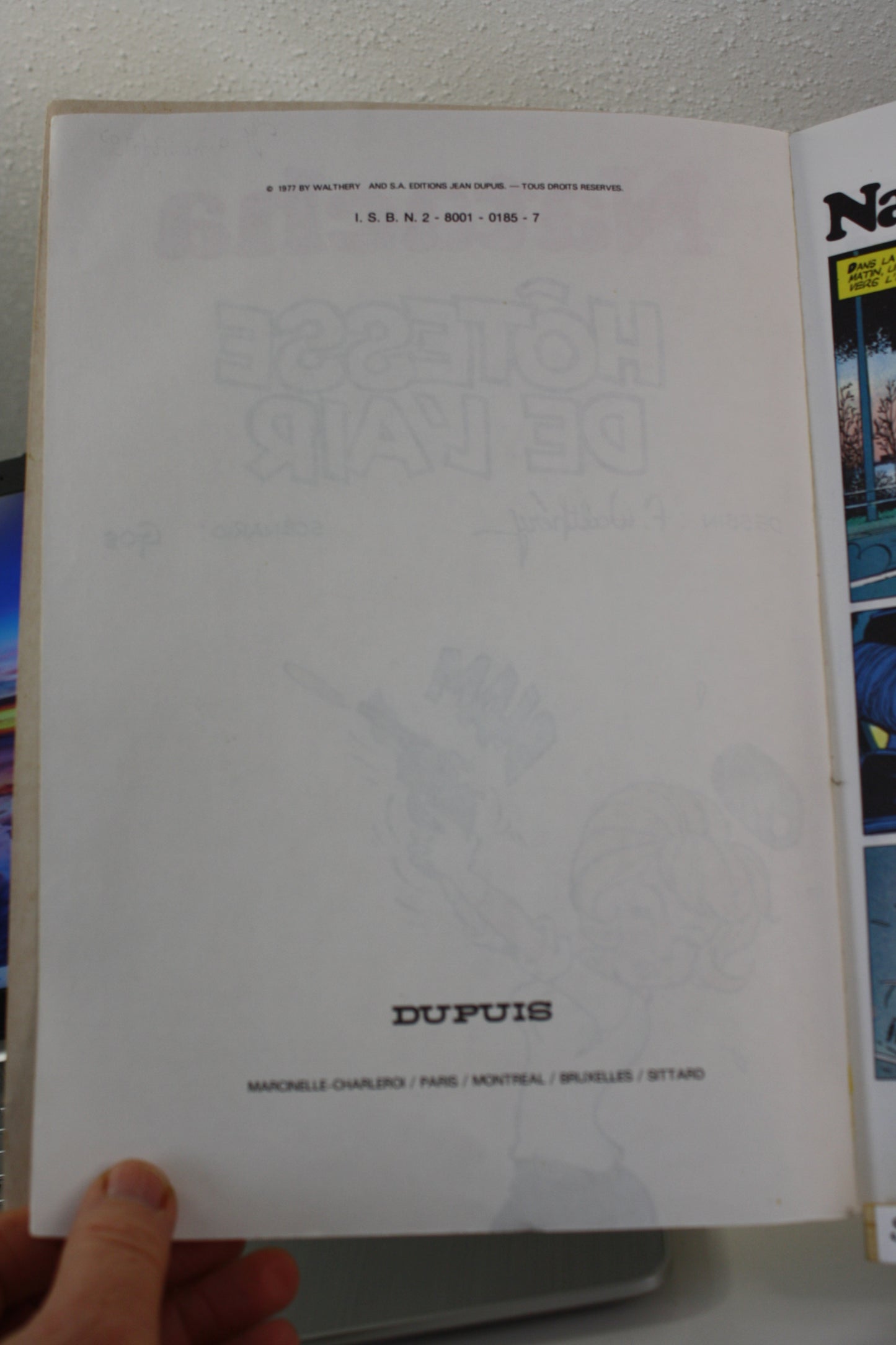 Hôtesse de l’air – Natacha – Walthéry Gos – Dupuis – Réédition – 1981