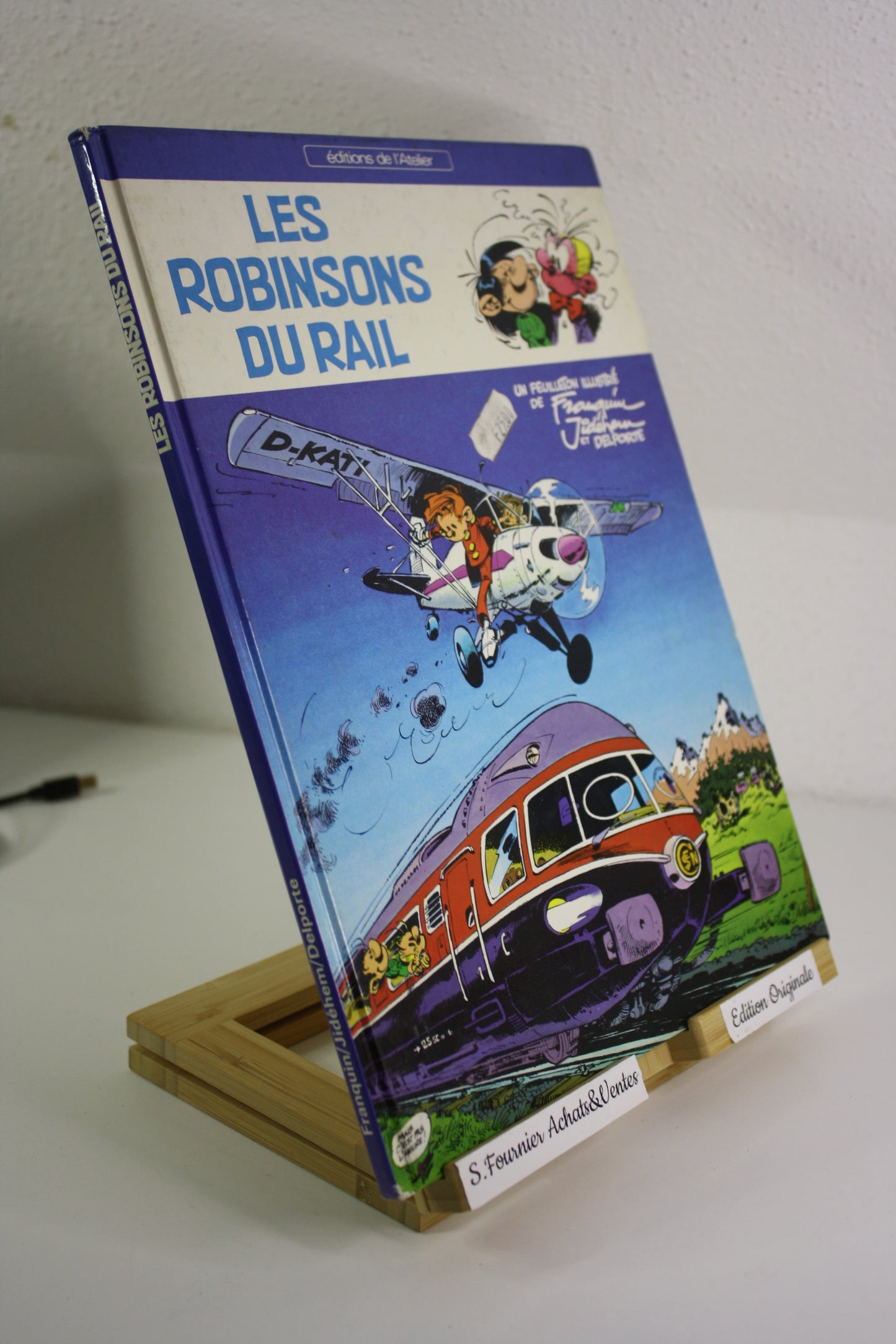 Les robinsons du rail – Gaston Spirou – Franquin Jidéhem – Edition de l’Atelier – EO – 1981