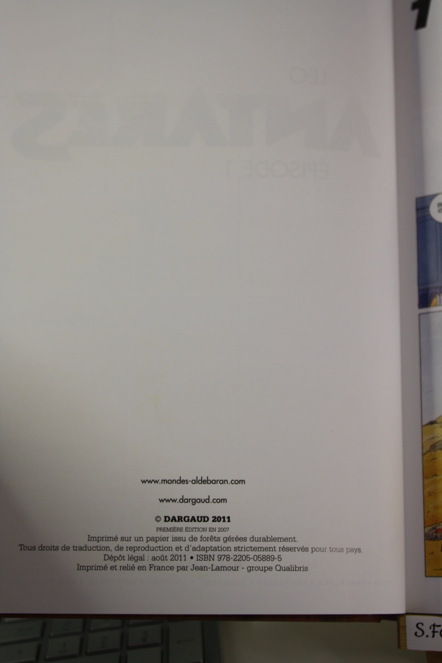 Episode 1 – Antares – Léo – Dargaud – Réédition – 2011
