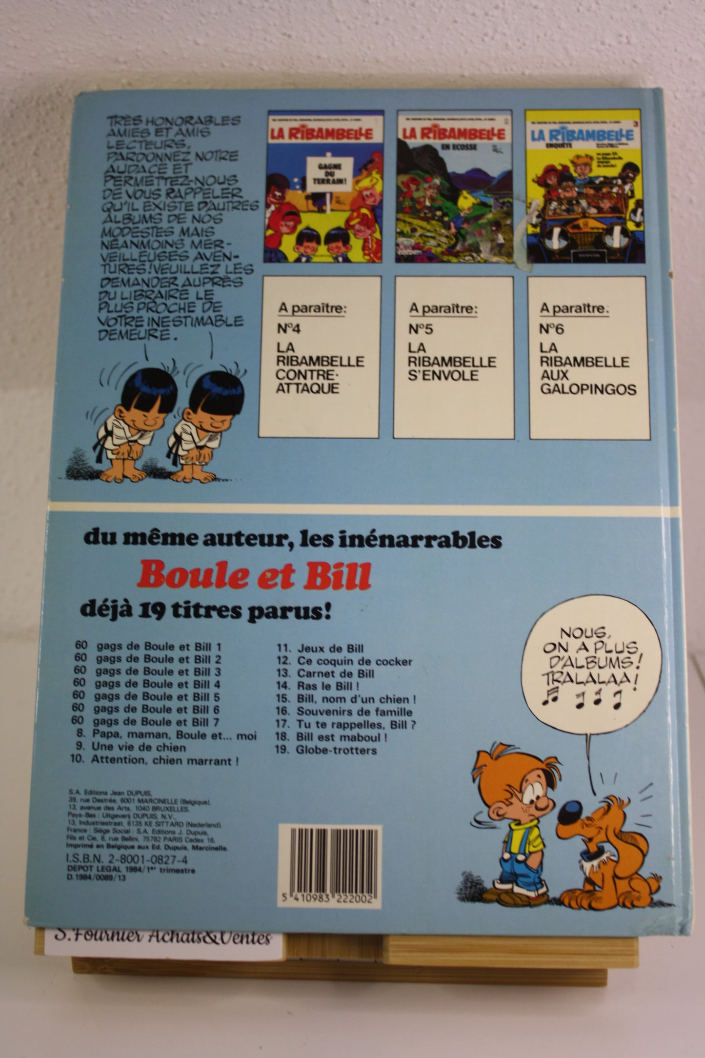 La ribambelle enquête – La ribambelle – Roba Jidéhem Tillieux – Dupuis – Réédition – 1984