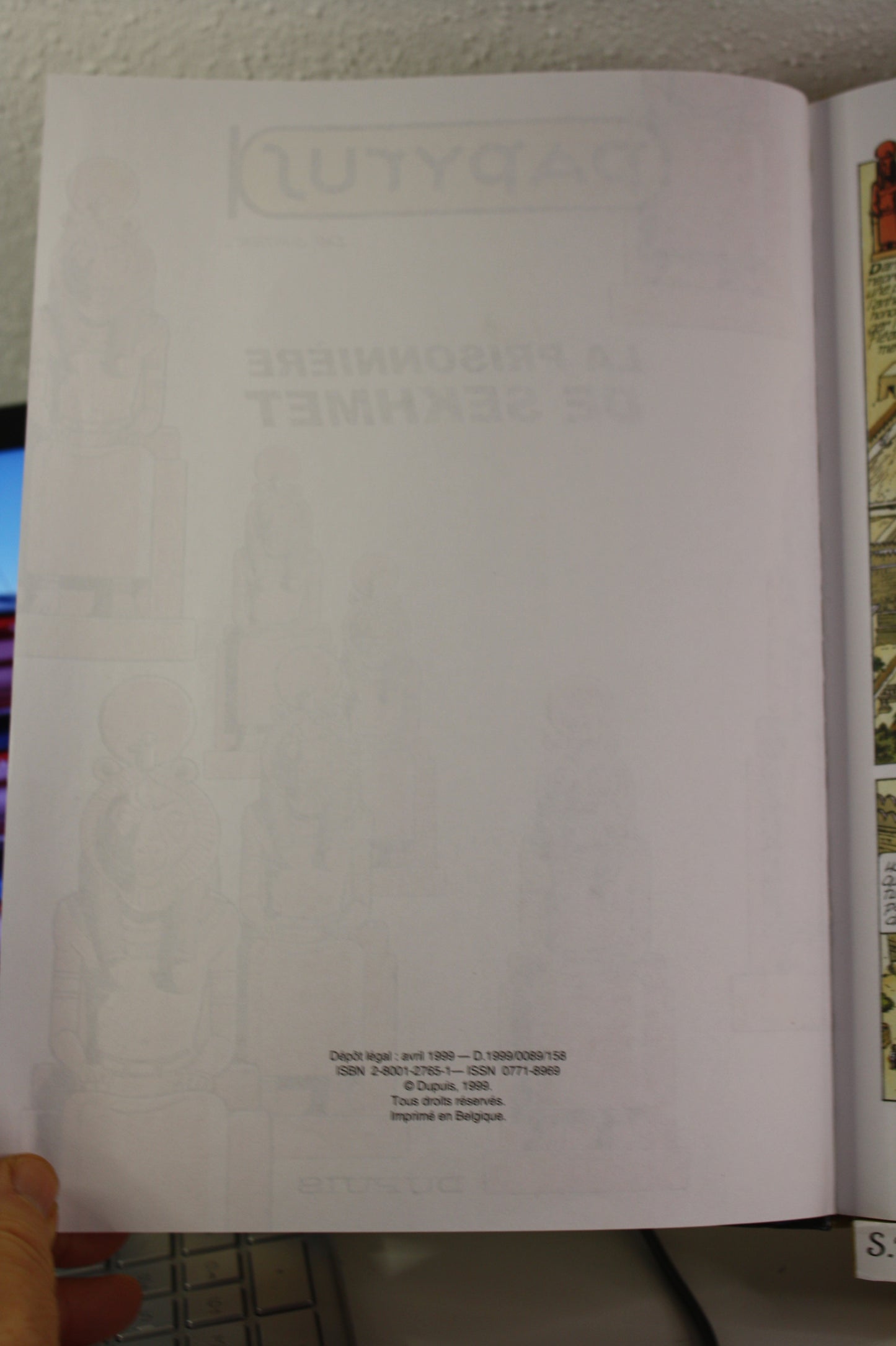 La prisonnière de Sekhmet – Papyrus – Gieter – Dupuis - EO – 1999