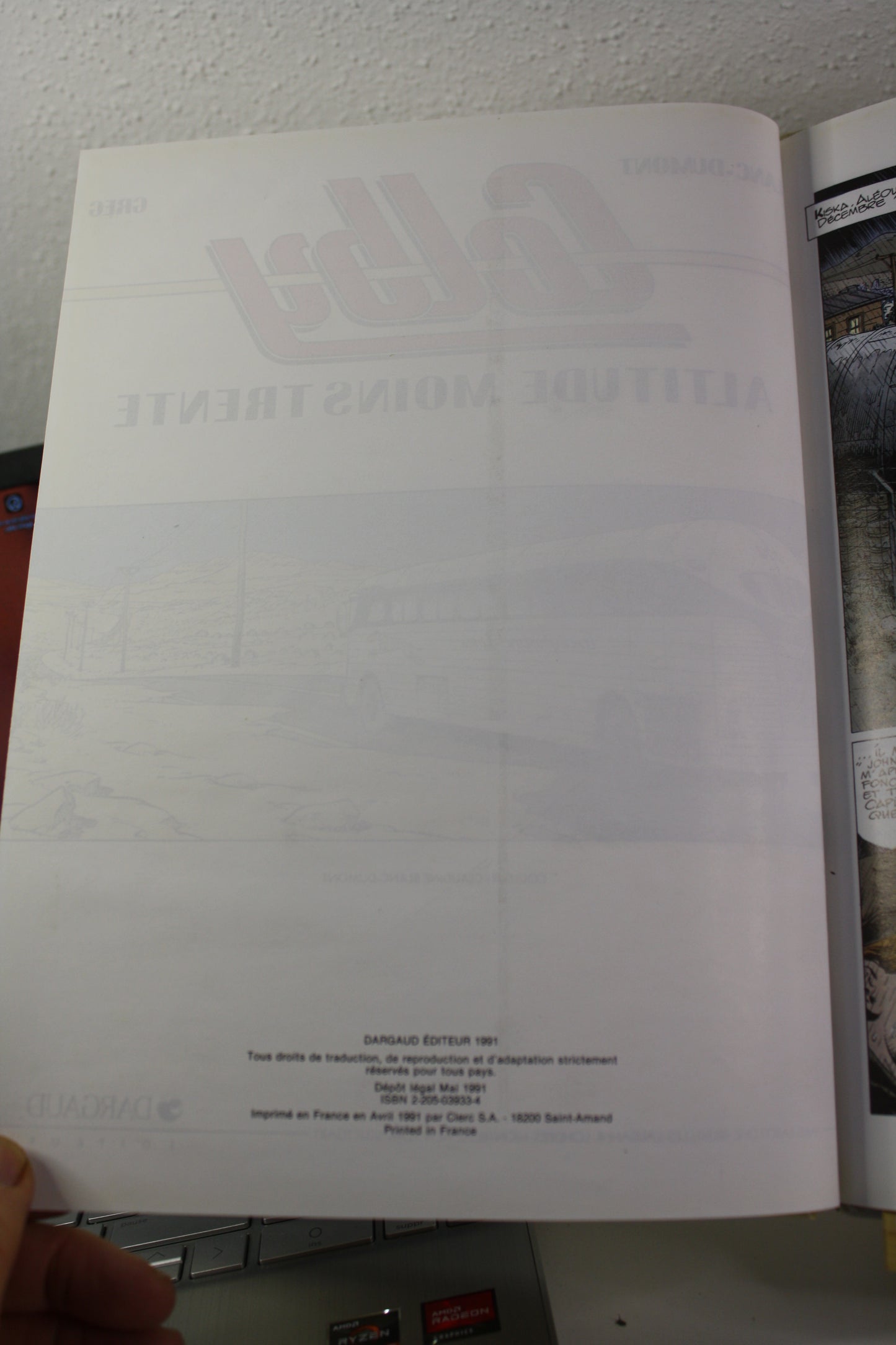 Altitude moins trente – Colby – Blanc Dumont Greg – Dargaud - EO - 1991