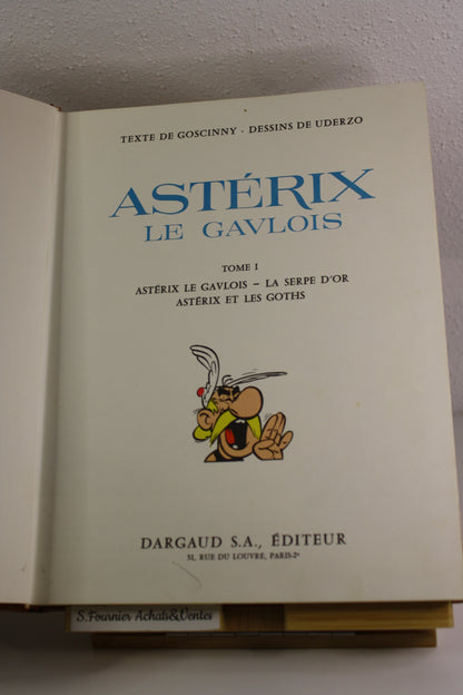 Intégral de Luxe tome 1 à 3 couverture en cuir – Astérix – Goscinny Uderzo – Dargaud – EO - 1967