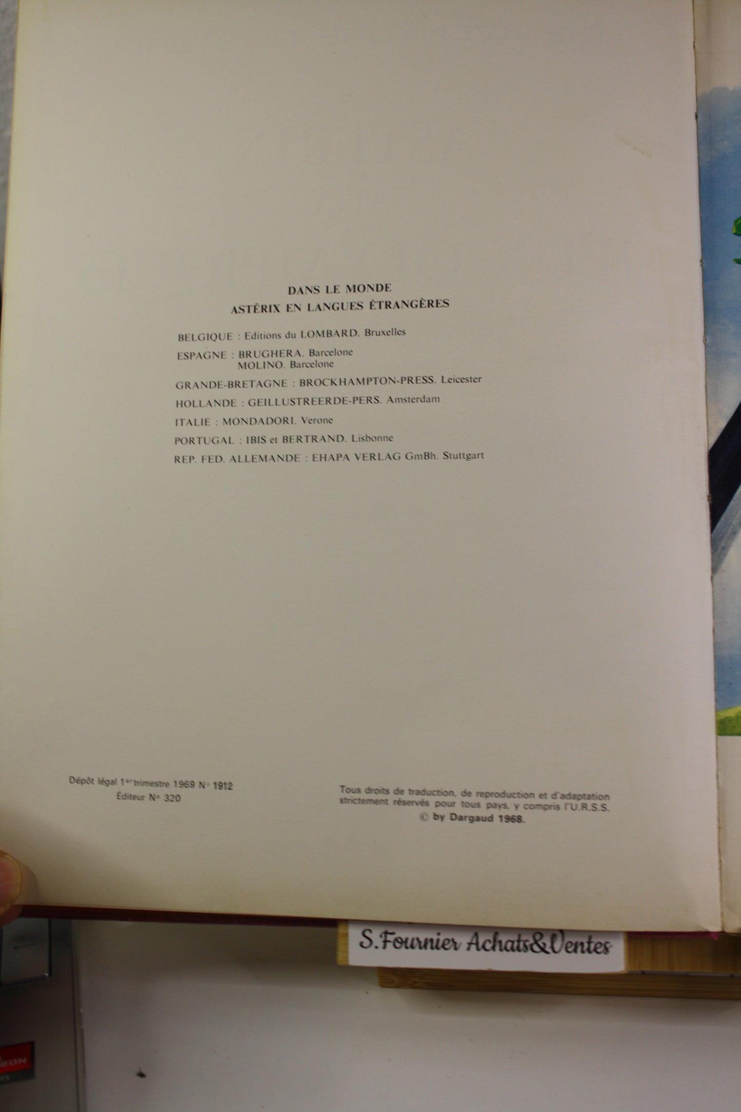 Astérix aux jeux Olympiques – Astérix – Goscinny Uderzo – Dargaud – Réédition - 1969