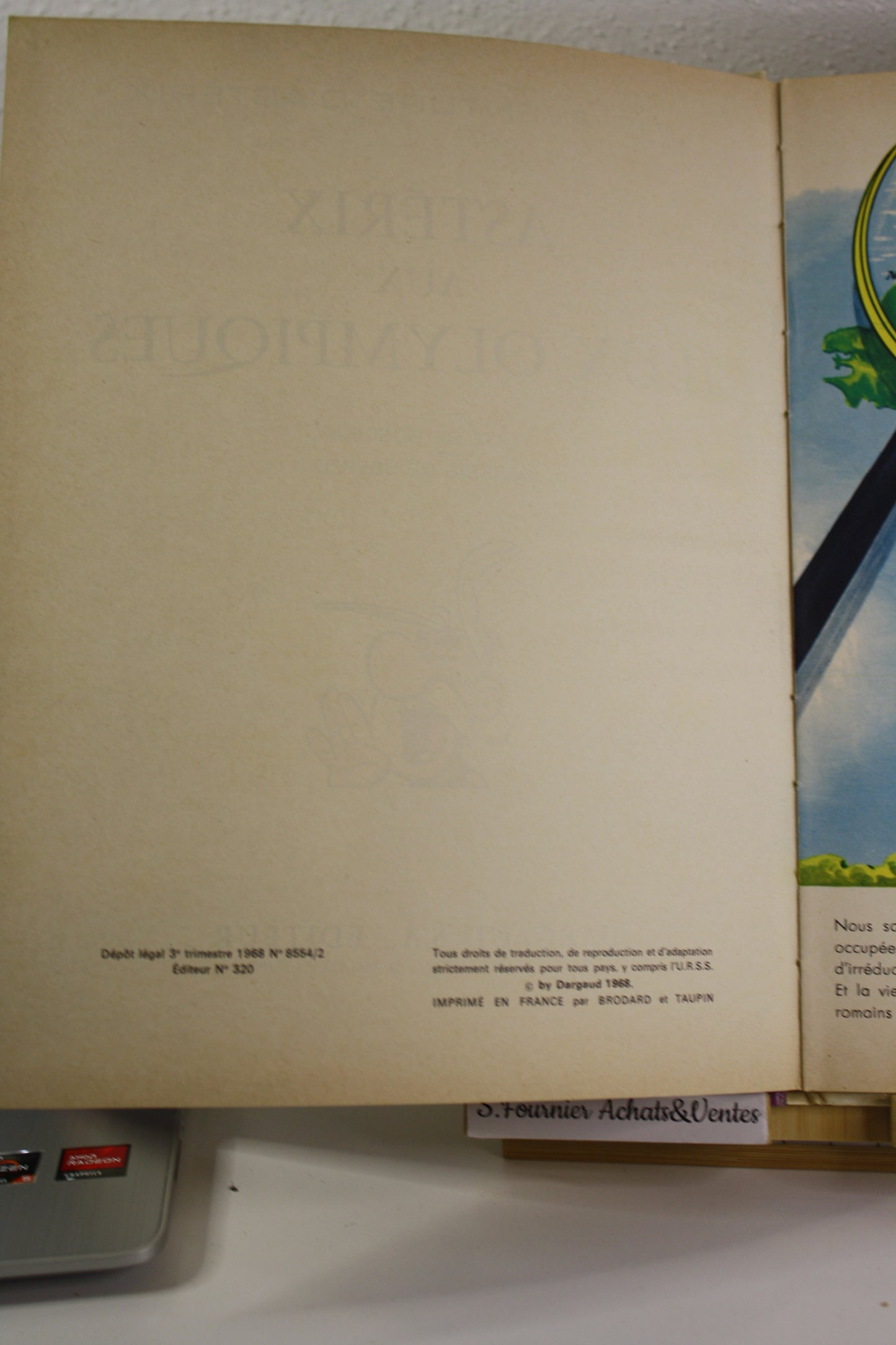 Astérix aux jeux Olympiques Brodard et Taupin– Astérix – Goscinny Uderzo – Dargaud S.A. Editeur – EO - 1968