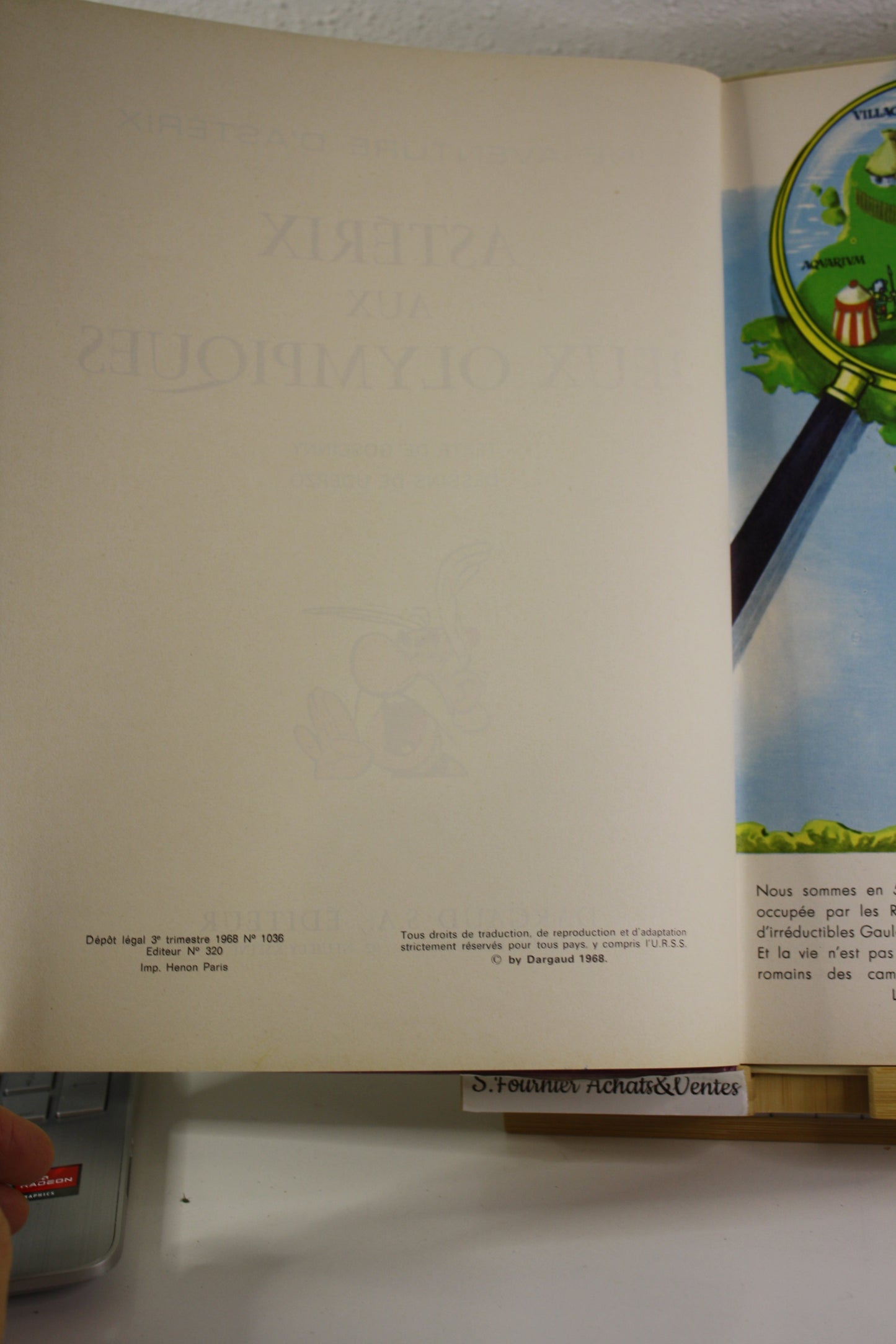 Astérix aux jeux Olympiques (Henon Paris) – Astérix – Goscinny Uderzo – Dargaud S.A. Editeur – EO - 1968