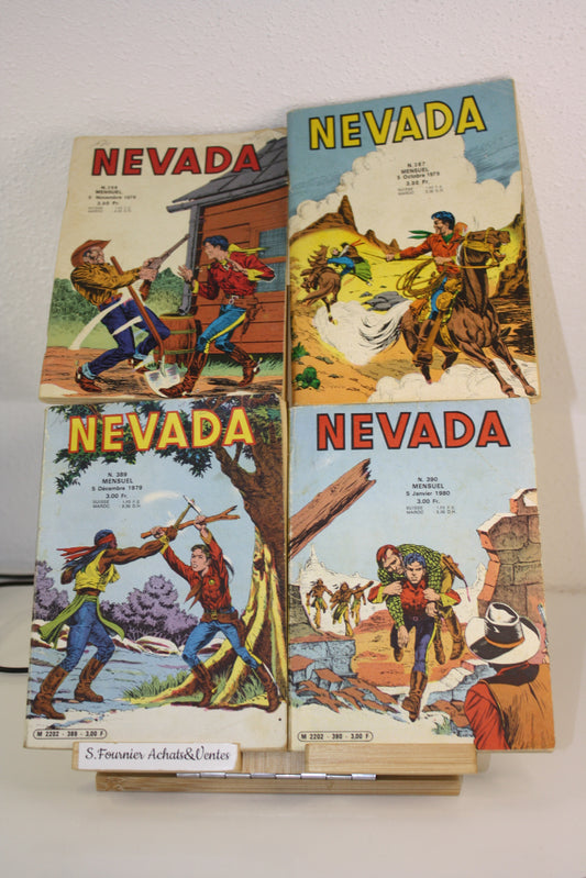 Nevada du n°387 au 390 – Nevada –Essegesse – LUG – Périodique – 1979/80