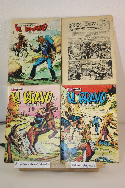 El Bravo n°8 ; 9 ;12 et 20 – El Bravo –  Missaglia – Aventures et Voyages – Périodique – 1978/79