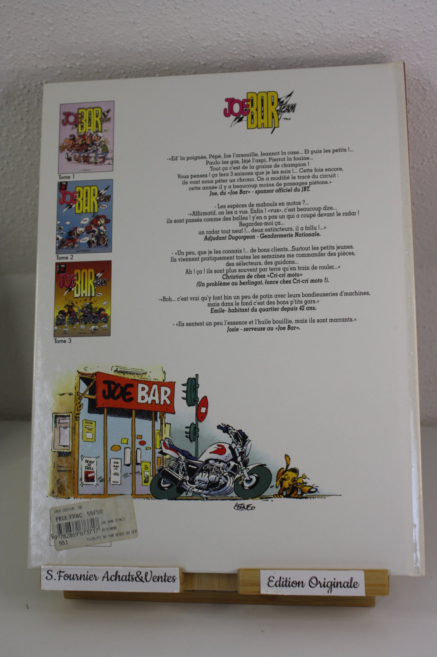 Tome 3 – Joe Bar Team – Fane – Vents d’ouest – EO - 1993