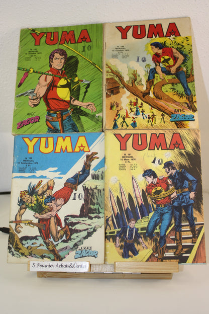 Yuma n°132 ; 144 ; 155 et 161 – Yuma – collectif – Lug – Périodique – 1973 à 76