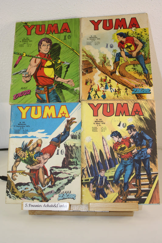 Yuma n°132 ; 144 ; 155 et 161 – Yuma – collectif – Lug – Périodique – 1973 à 76
