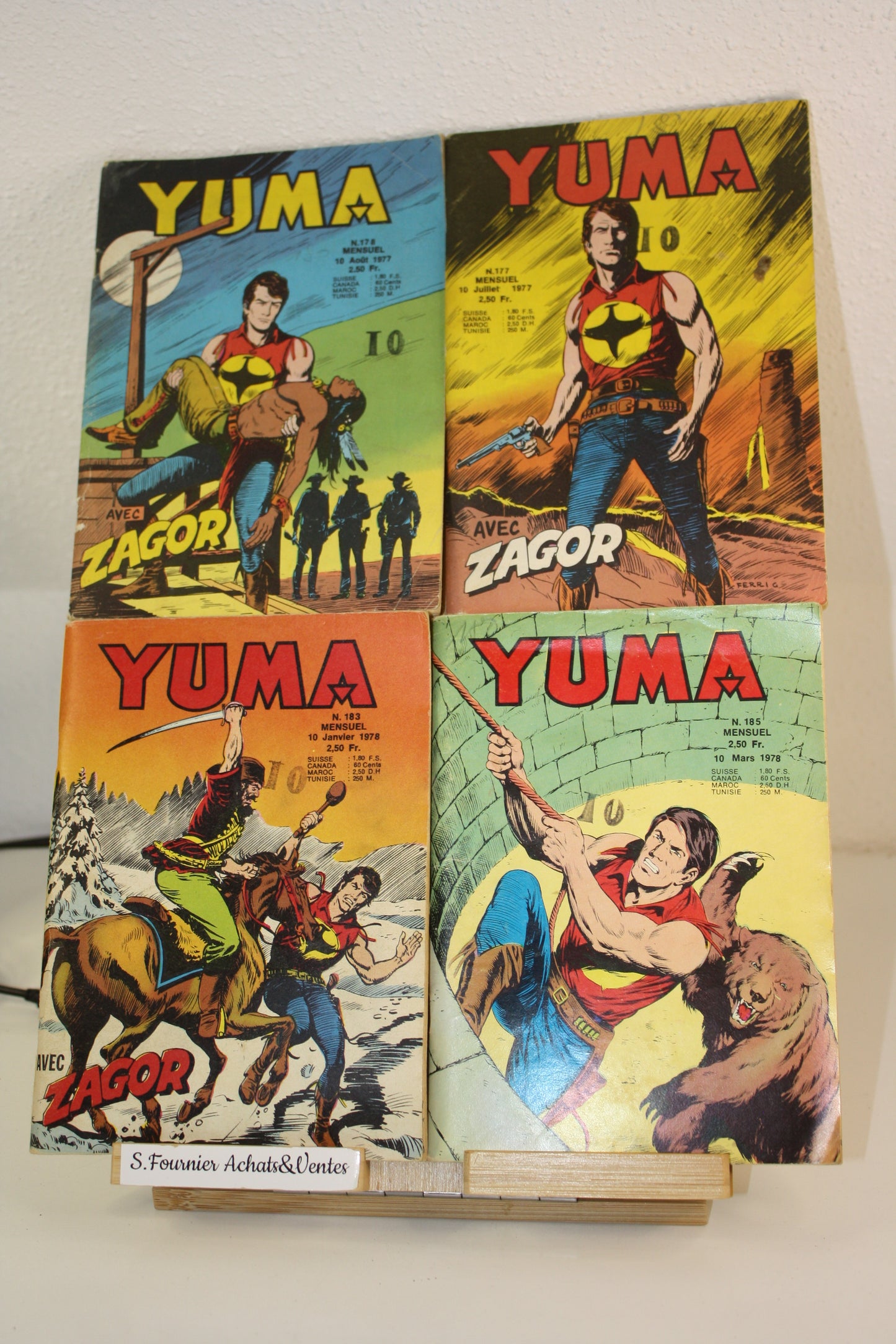 Yuma n°177; 178;183 et 185 – Yuma – collectif – Lug – Périodique – 1977/78