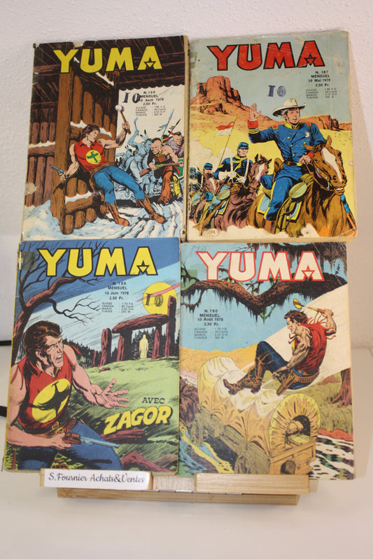 Yuma n°186; 187;188 et 190 – Yuma – collectif – Lug – Périodique – 1978
