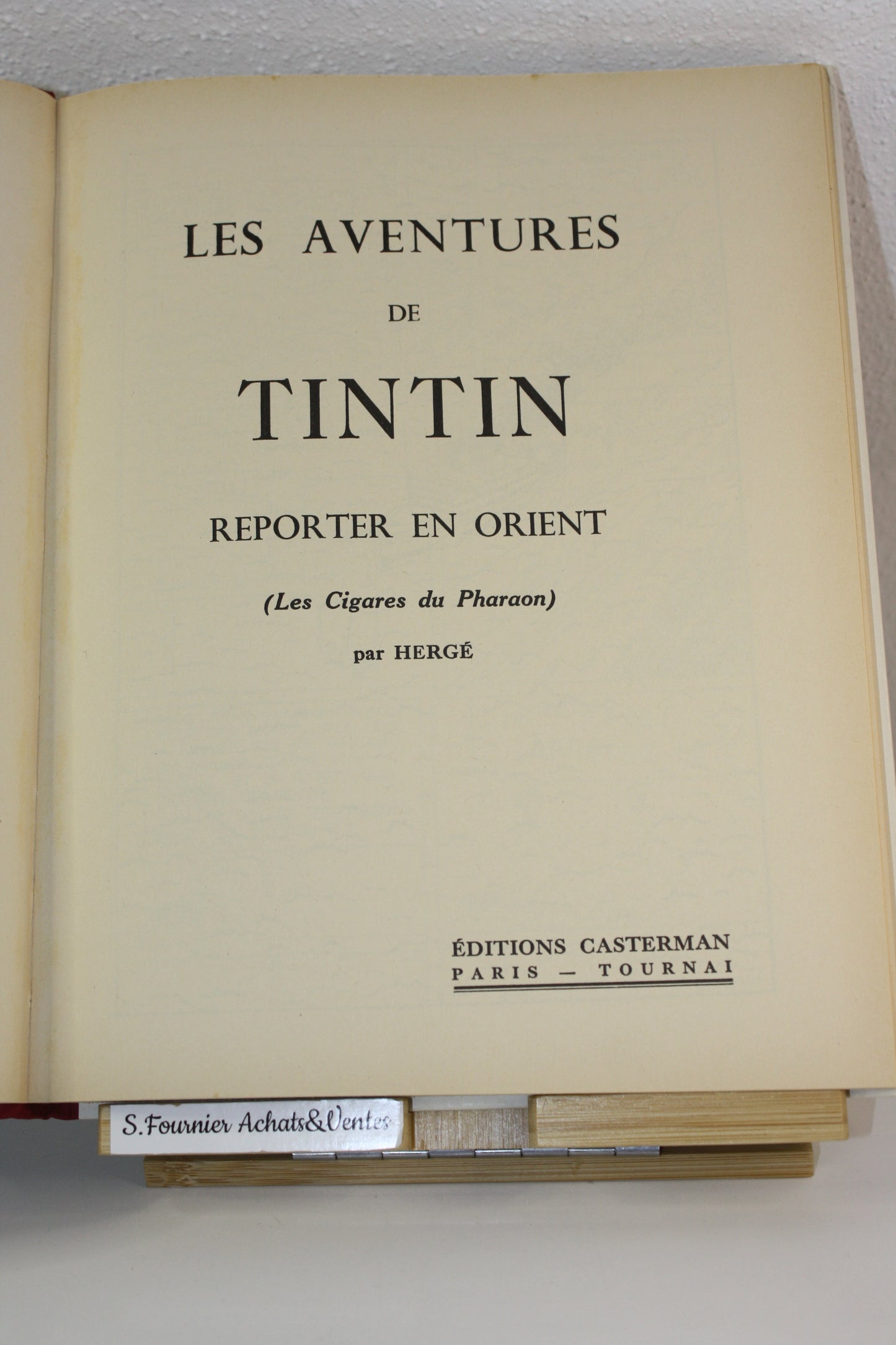 Facsimilé Les cigares du pharaon – Tintin reporter en Orient – Hergé – Casterman – EO – 1984