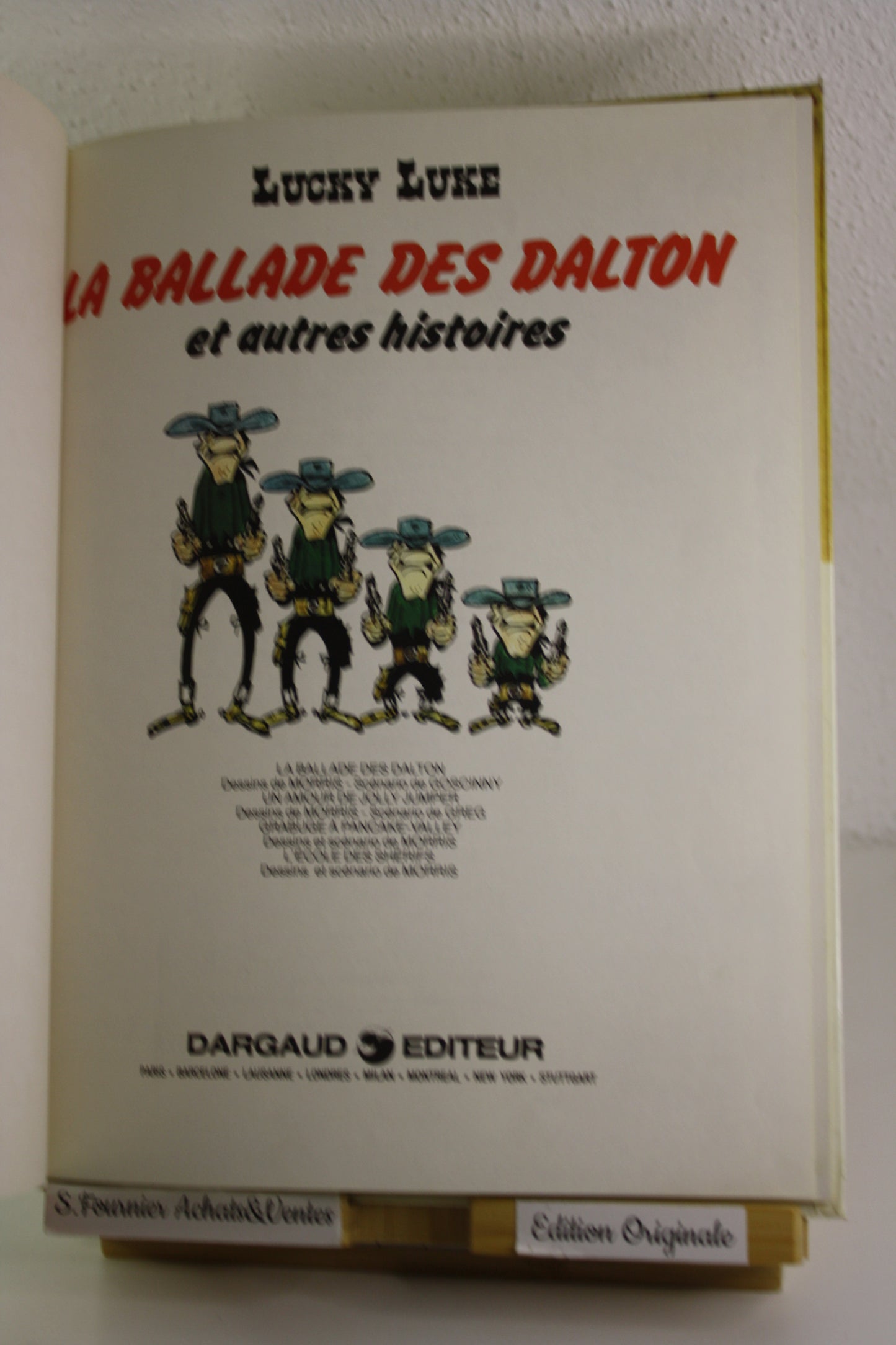 La ballade des dalton – Lucky Luke – Morris – Dargaud – EO – 1986