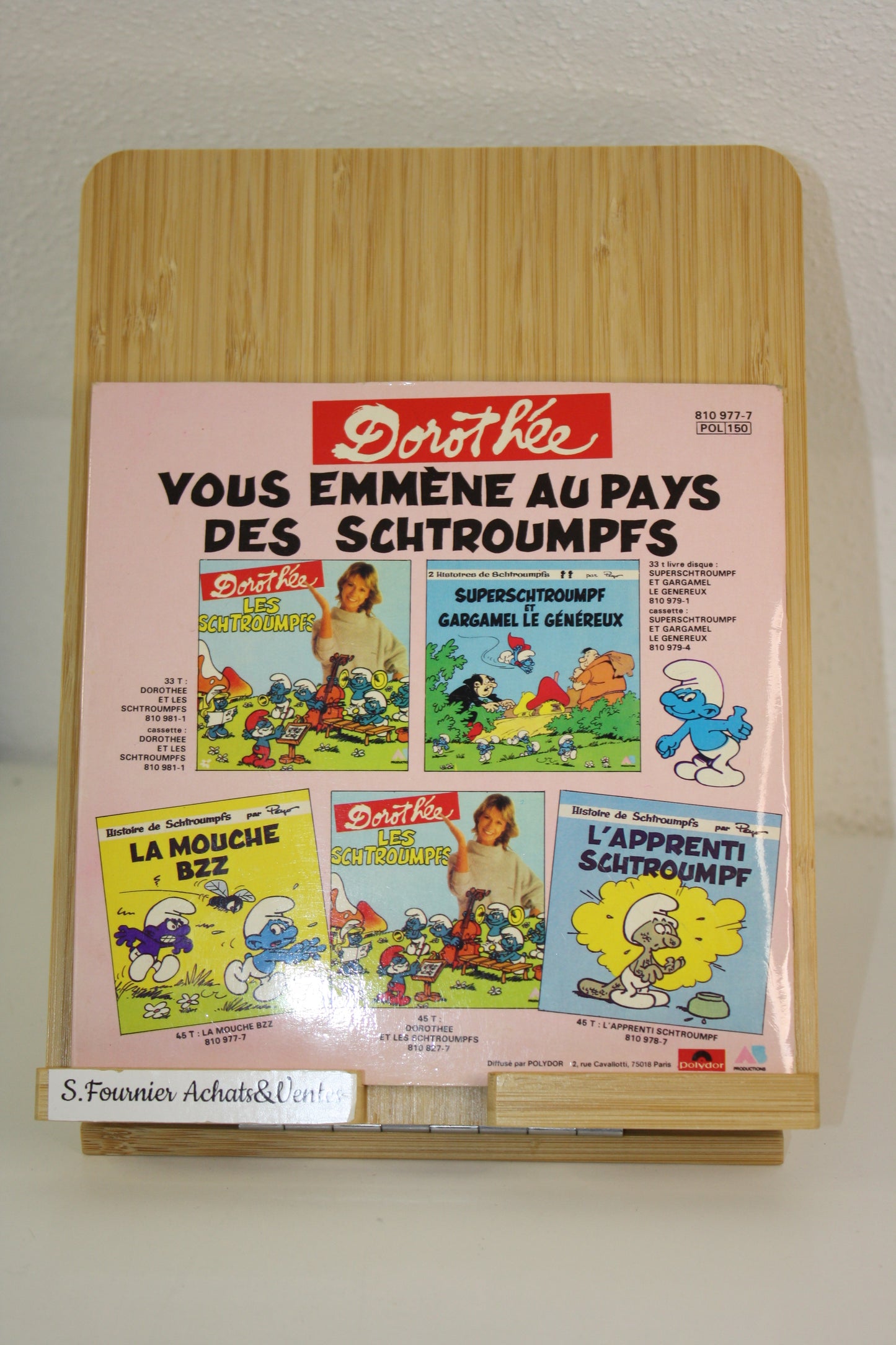 La mouche BZZ – Les Schtroumpfs – Dorothée Peyo – AB Production – vinyle 45tours – 1983