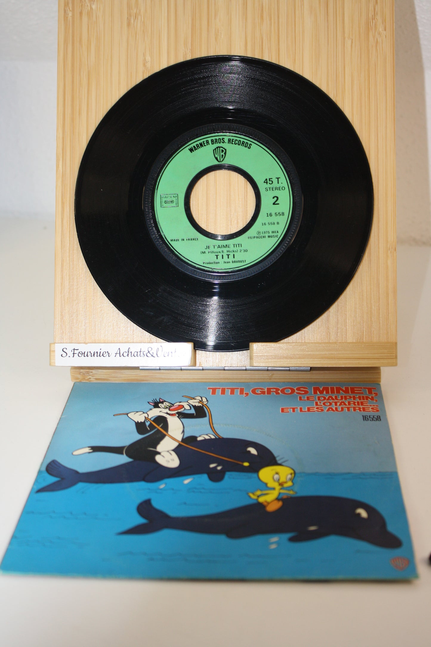 Le Dauphin, L'Otarie ... Et Les Autres – Titi et Gros Minet – Aminet Thomas – Warner Bros Record – vinyle 45t – 1975