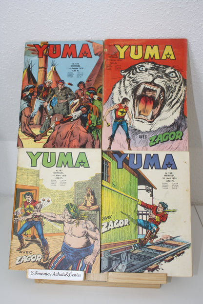 Yuma n°195 à 198 – Yuma – collectif – Lug – Périodique – 1979