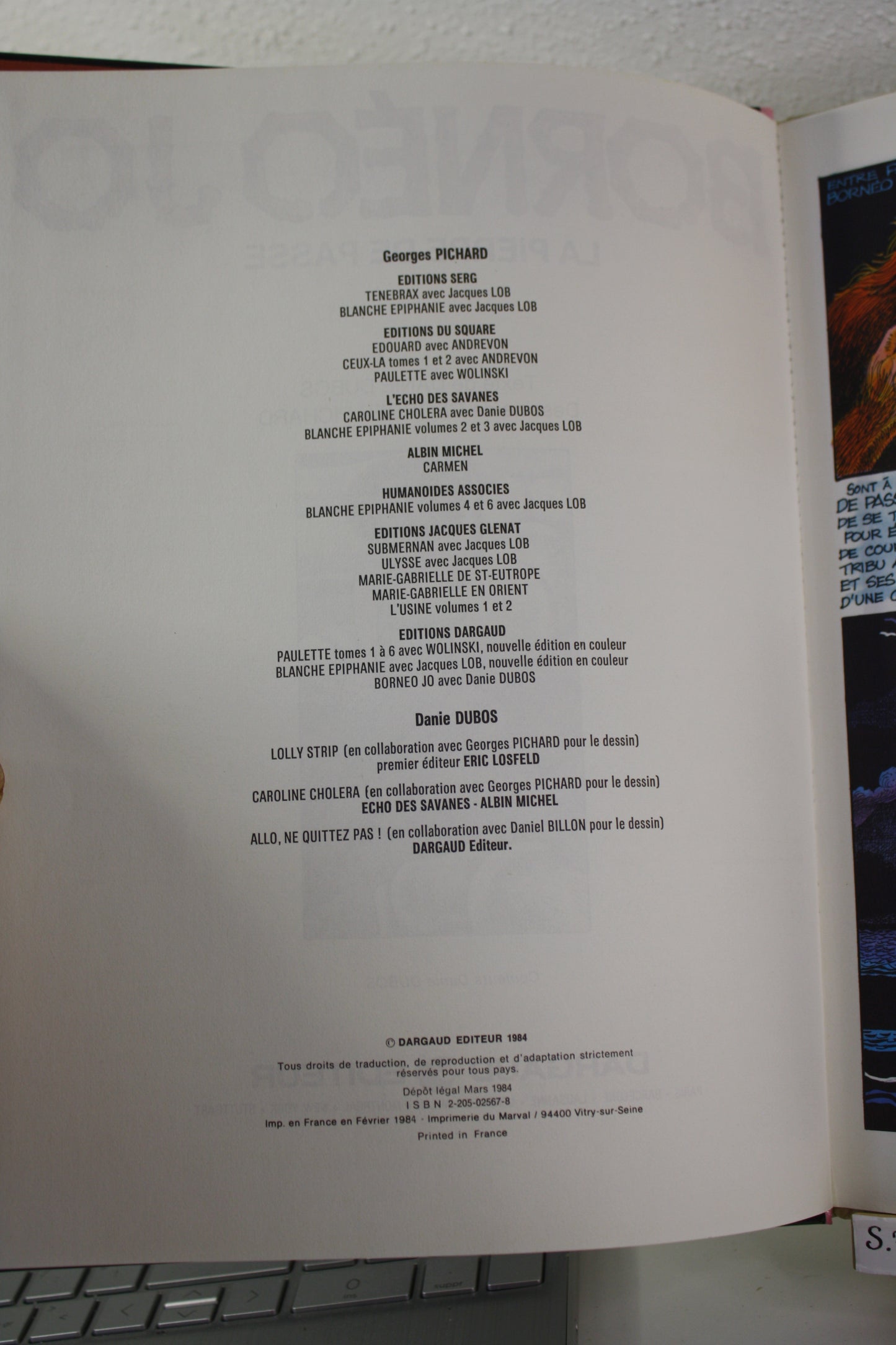 La pierre de passe – Bornéo Jo – Pichard – Dargaud – EO – 1984