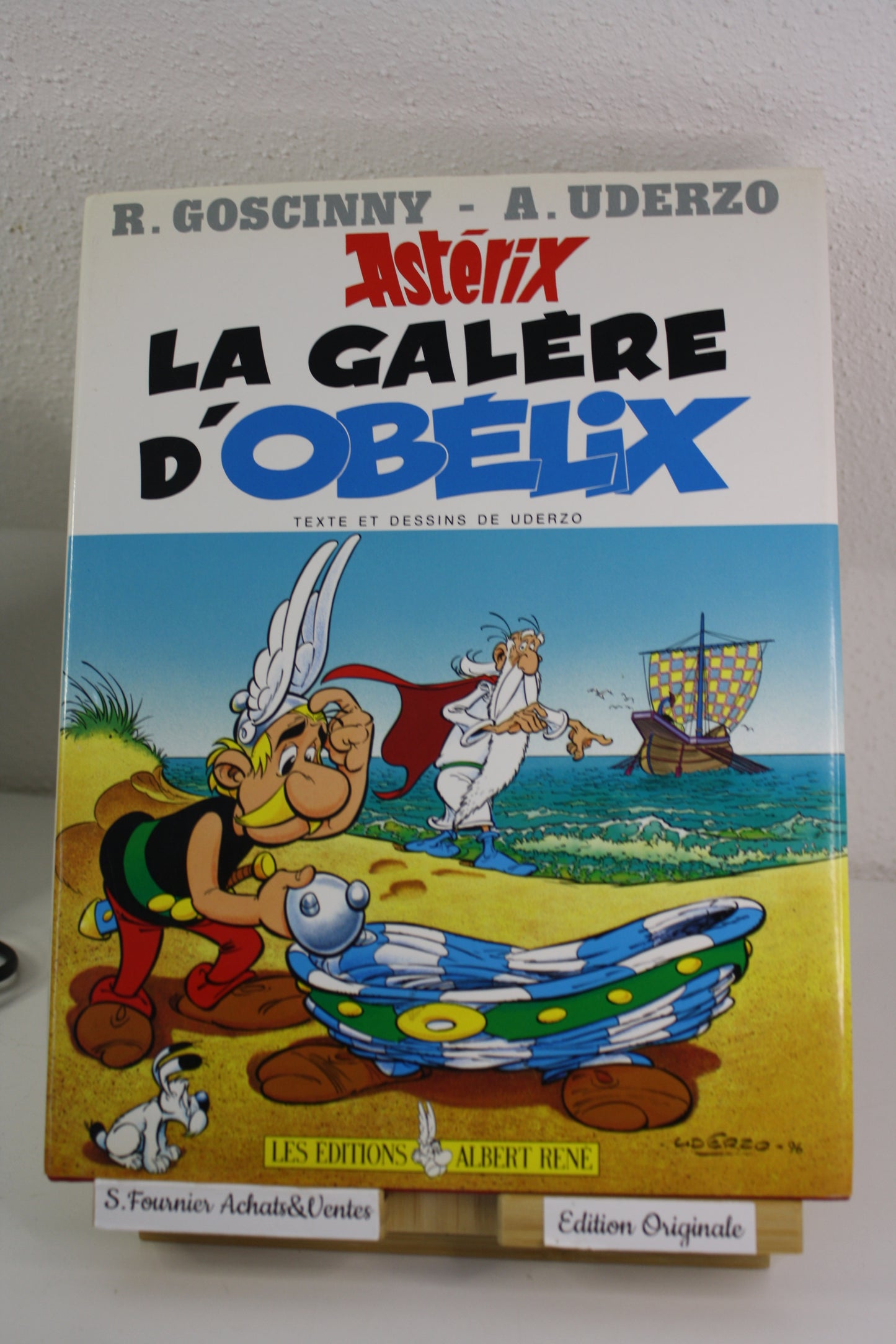 La galère d'Obélix (toilé rouge avec jaquette) – Astérix - Goscinny Uderzo – Albert René – Réédition – 1996