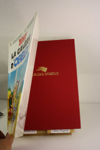 La galère d'Obélix (toilé rouge avec jaquette) – Astérix - Goscinny Uderzo – Albert René – Réédition – 1996