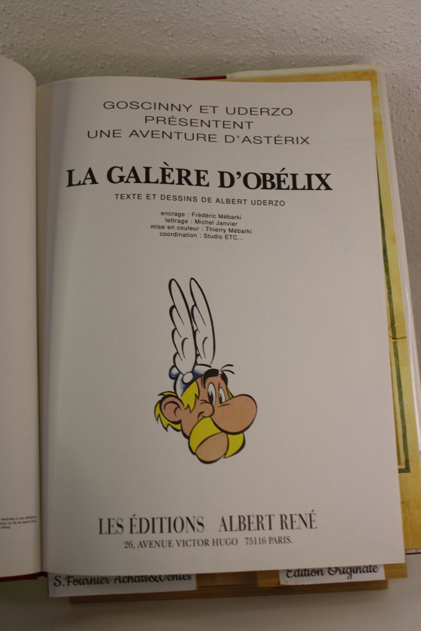 La galère d'Obélix (toilé rouge avec jaquette) – Astérix - Goscinny Uderzo – Albert René – Réédition – 1996