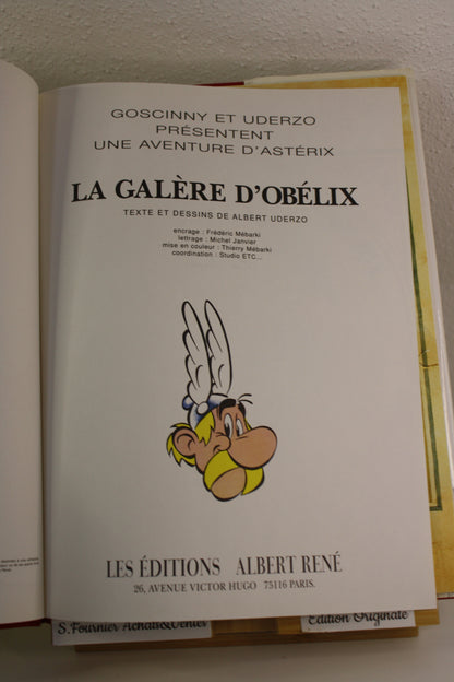La galère d'Obélix (toilé rouge avec jaquette) – Astérix - Goscinny Uderzo – Albert René – Réédition – 1996