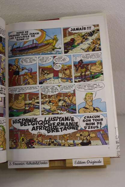La galère d'Obélix (toilé rouge avec jaquette) – Astérix - Goscinny Uderzo – Albert René – Réédition – 1996