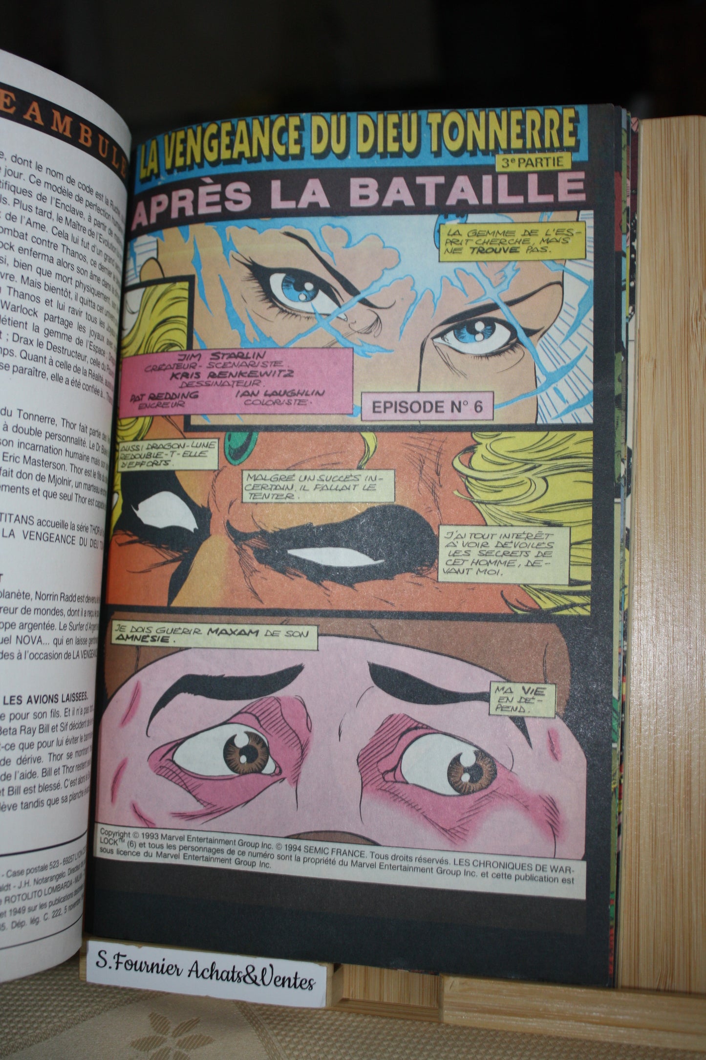 La vengeance du dieu tonnerre 3 = n°190 – Titans – Collectif – Semic – Périodique – 1994