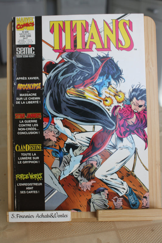 Excalibur, Fournaise = n°209 – Titans – Collectif – Semic – Périodique – 1996