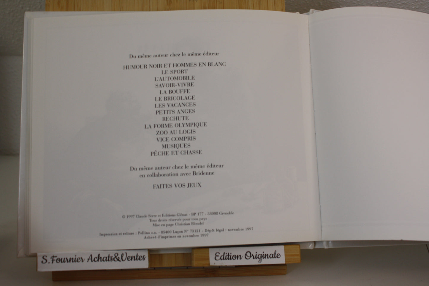 Dico des maux – Humour – Serre – Glénat – EO – 1997