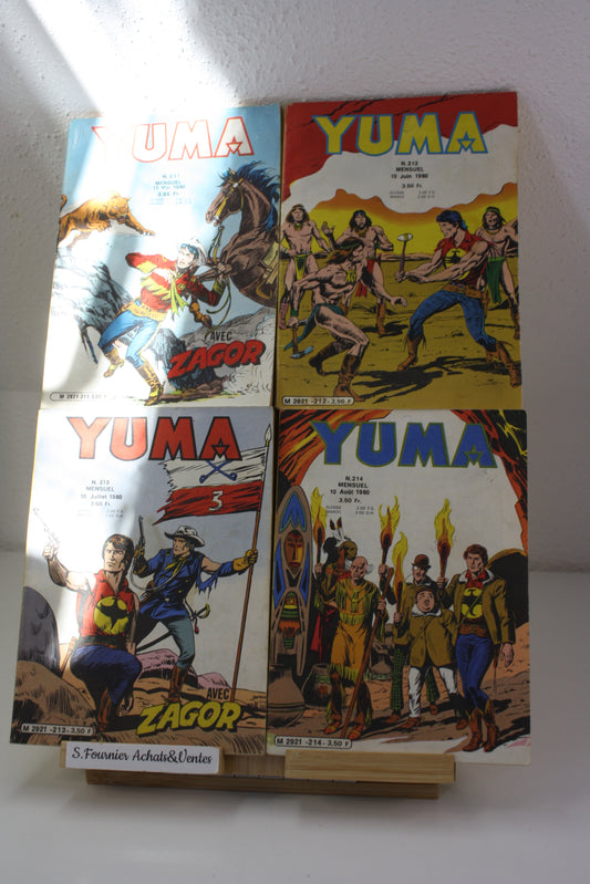 Yuma n°211 à 214 – Yuma – collectif – Lug – Périodique – 1980
