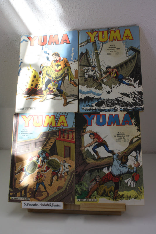 Yuma n°215 à 218 – Yuma – collectif – Lug – Périodique – 1980