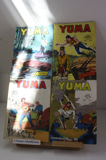 Yuma n°219 à 221 + 223 – Yuma – collectif – Lug – Périodique – 1981
