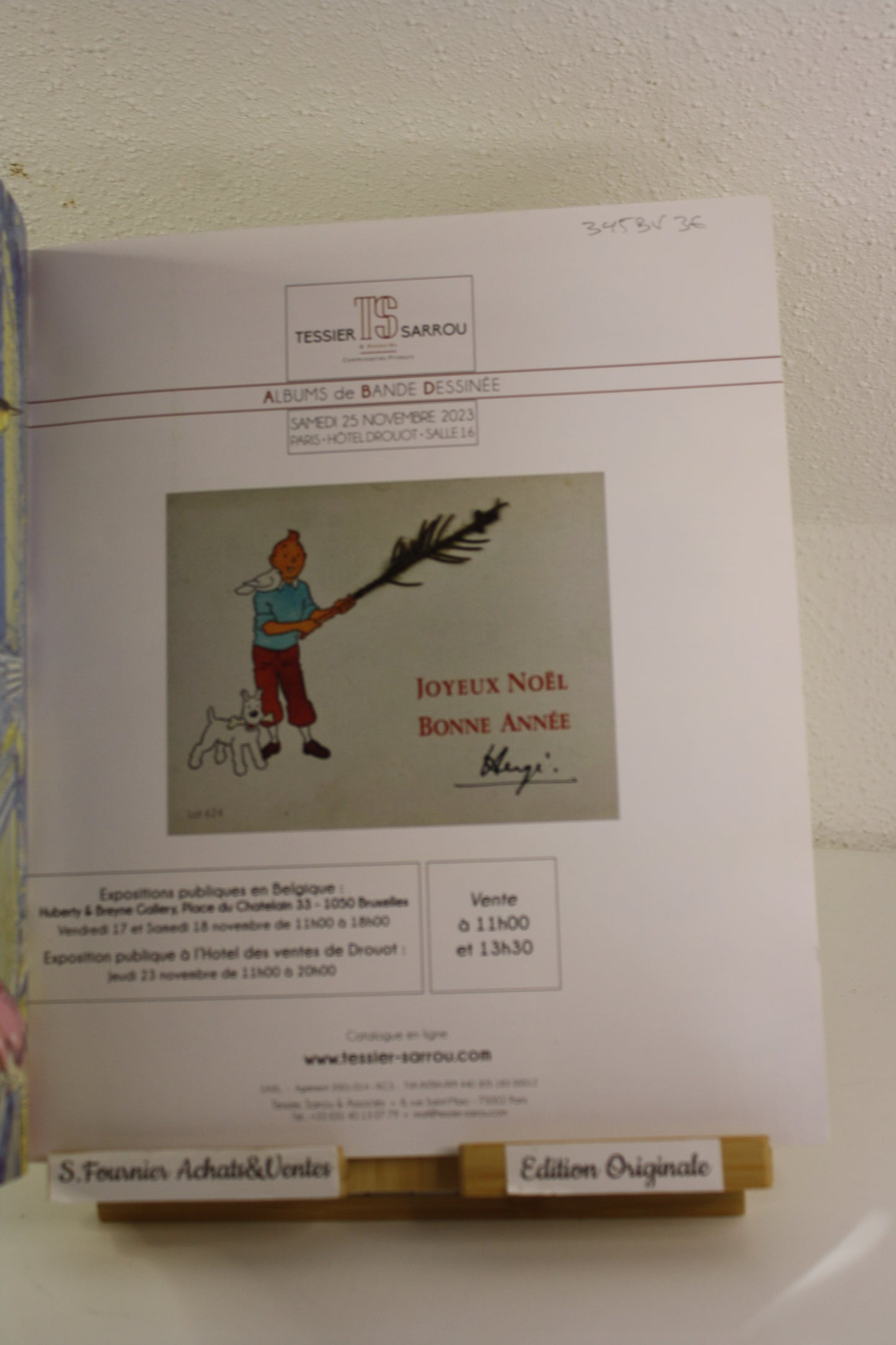 Catalogue de vente TS du 25/11/23 – Astérix – Tessier et Sarrou – Huberty & Brreyne – EO – 2023