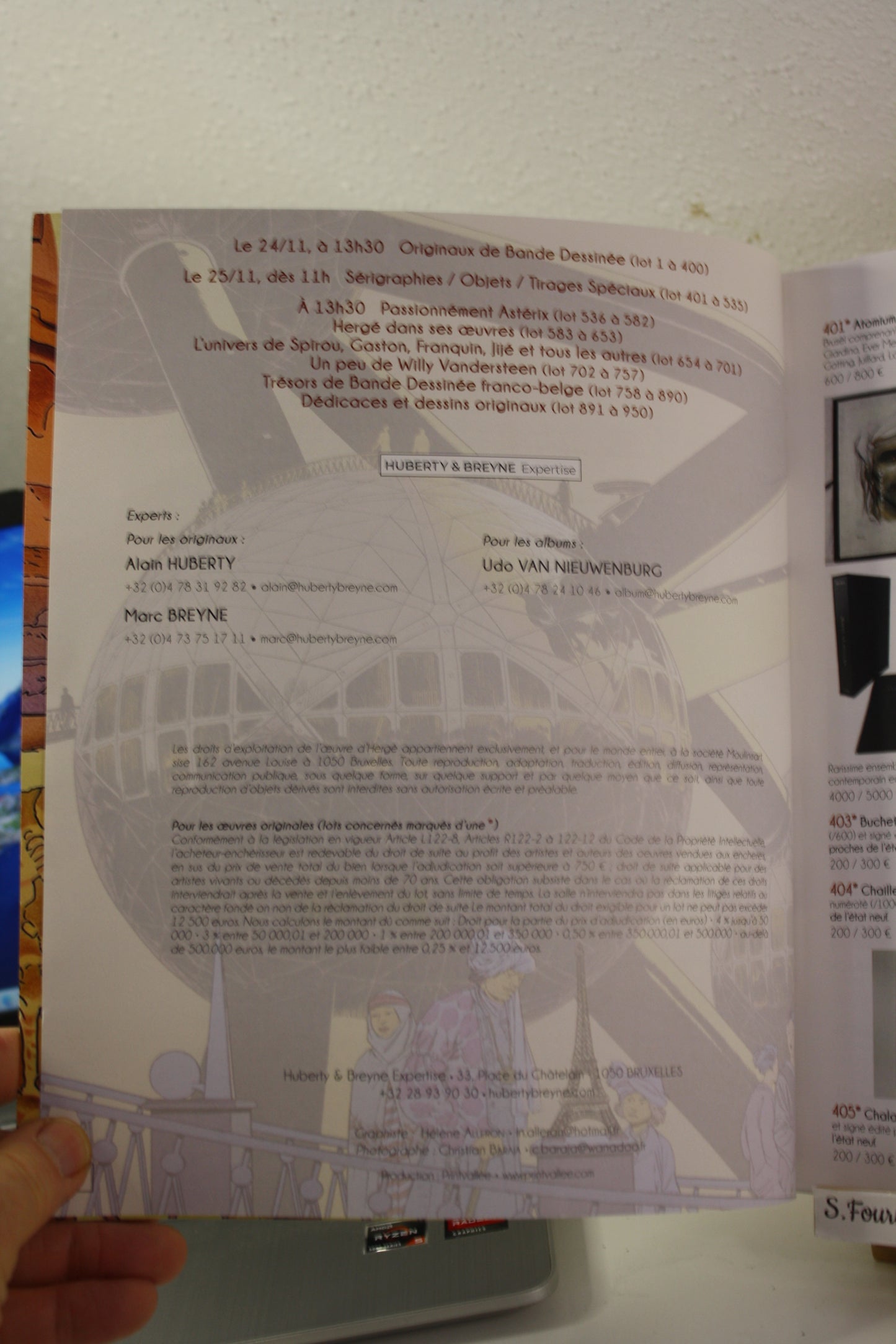 Catalogue de vente TS du 25/11/23 – Astérix – Tessier et Sarrou – Huberty & Brreyne – EO – 2023