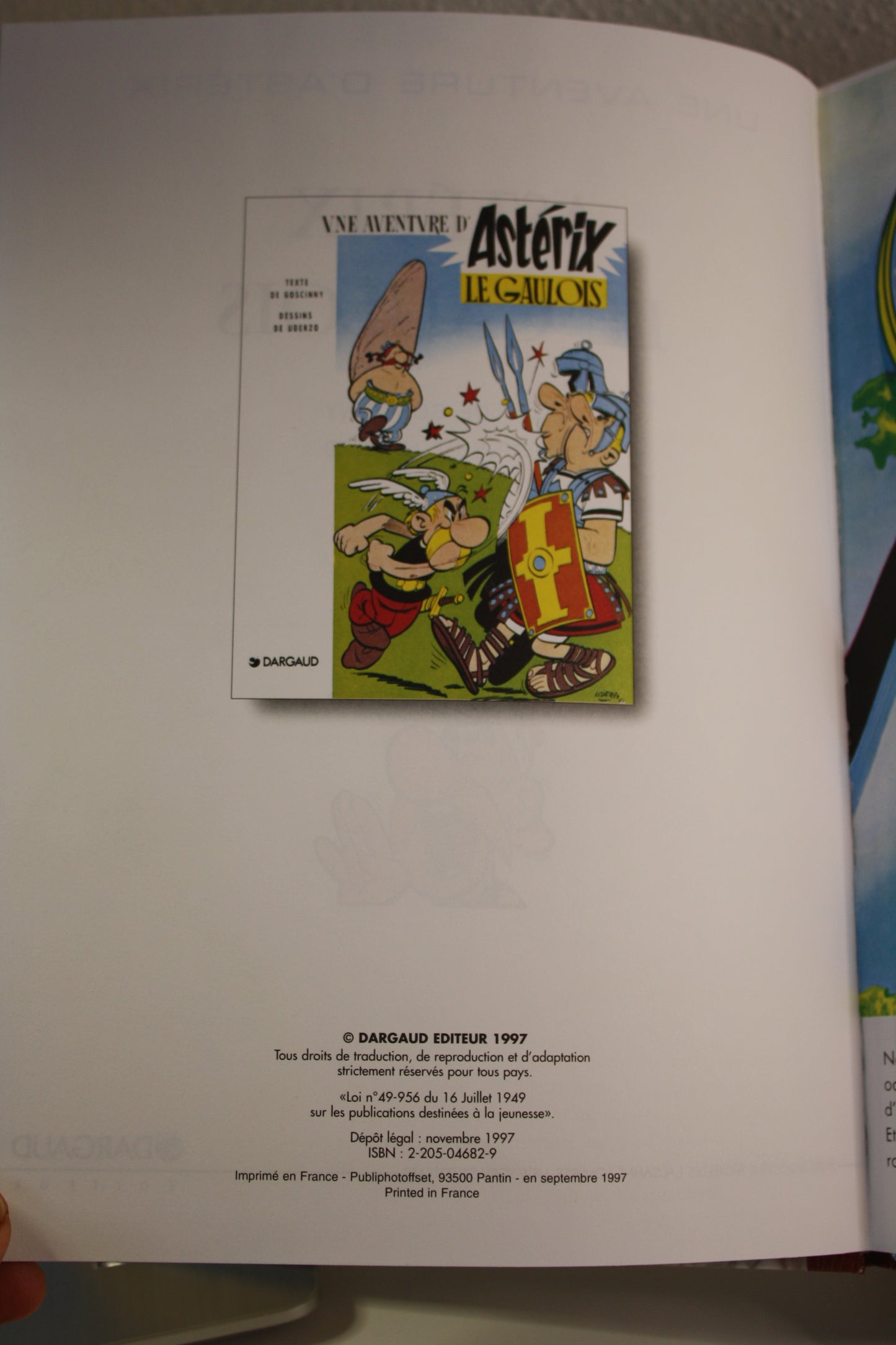 Astérix le gaulois, La serpe d’or – Astérix – Uderzo Goscinny - Dargaud – EO – 1997