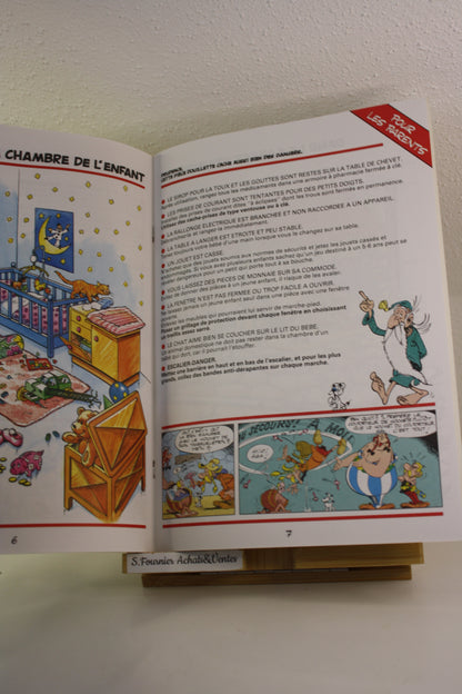 La chasse aux dangers dans la maison – Astérix – Goscinny Uderzo – Giphar GMF – Réédition – 1991