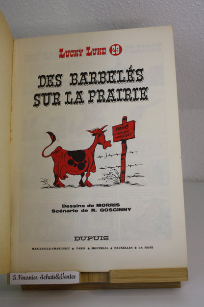 Des barbelés dans la prairie – Lucky Luke – Morris – Dupuis – Réédition – 1968