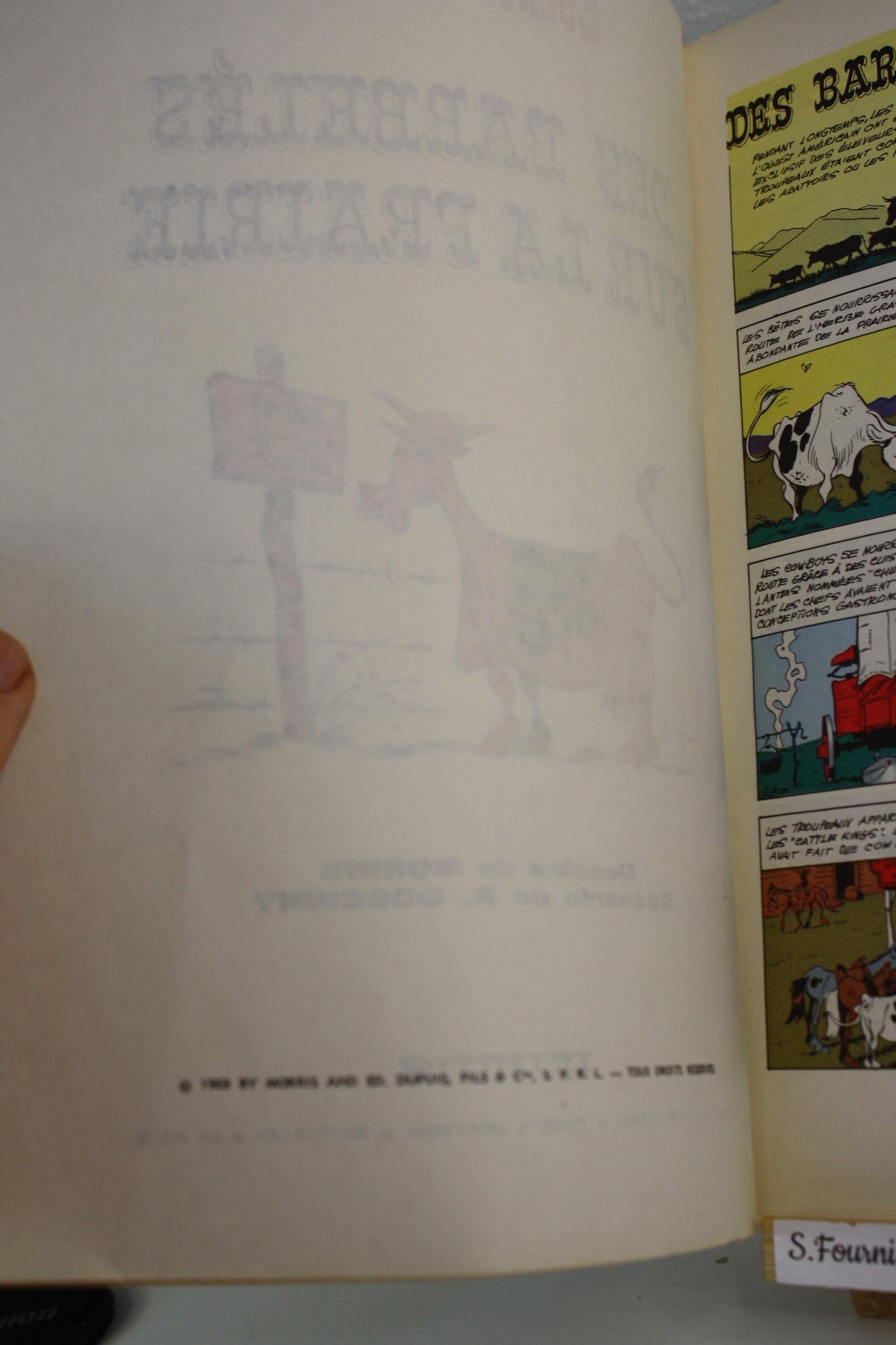 Des barbelés dans la prairie – Lucky Luke – Morris – Dupuis – Réédition – 1968