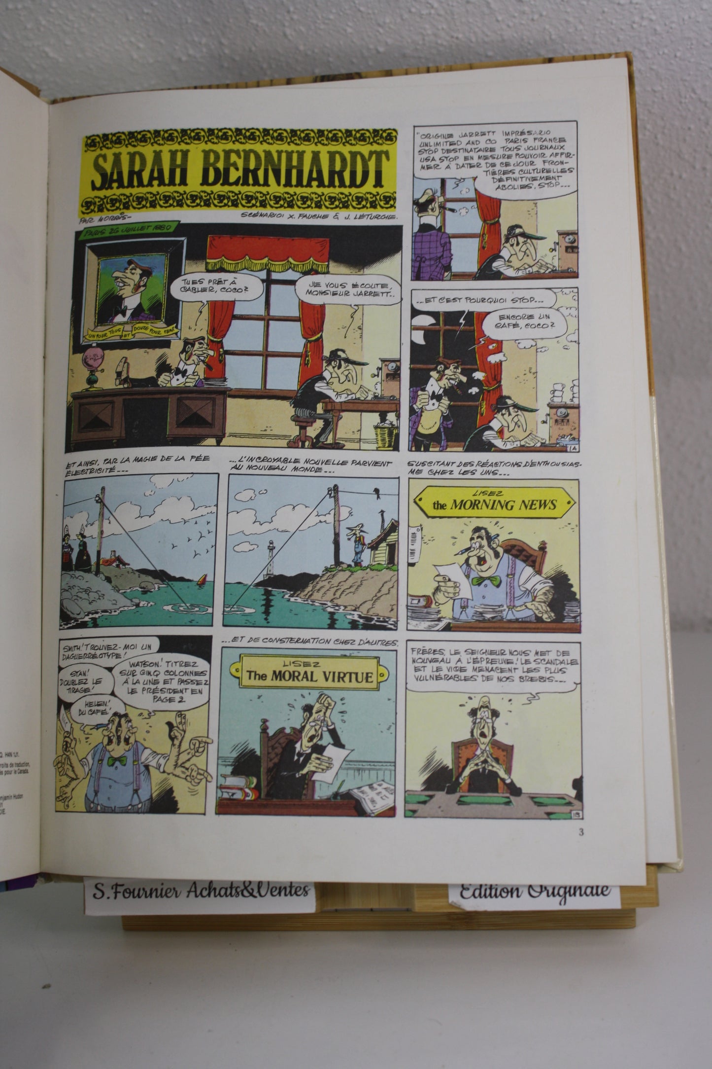 Sarah Bernhardt – Lucky Luke – Morris Fauche Léturgie – Dargaud – EO – 1982