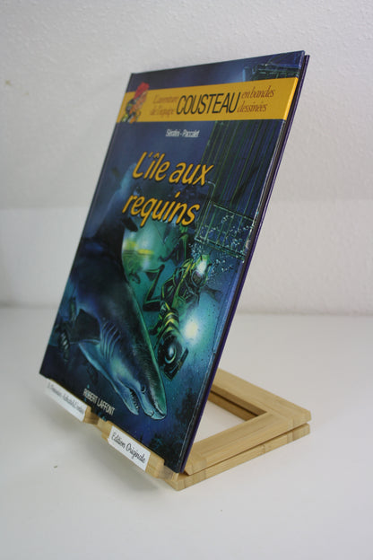 L’île aux requins – Equipe Cousteau – Sérafini Paccalet – Robert Laffont – EO- 1985
