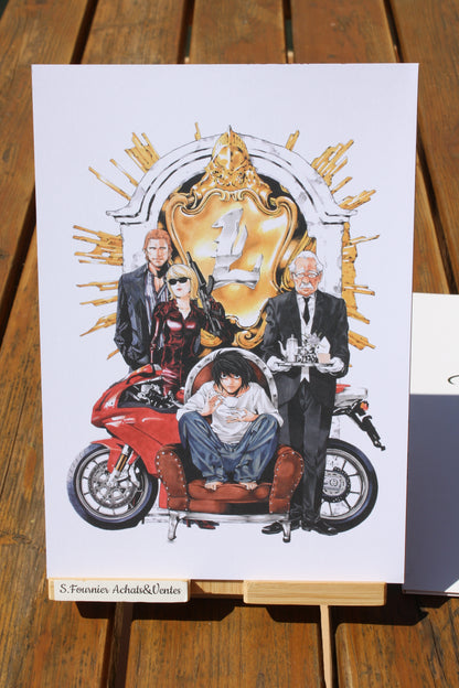 Portefolio de 6 illustrations – Manga – Takeshi Obata – kana – Objet dérivé – 2023