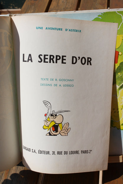 La serpe d’Or – Une aventure d’Astérix – Uderzo Goscinny – Dargaud – Réédition – 1965 – Collection Pilote