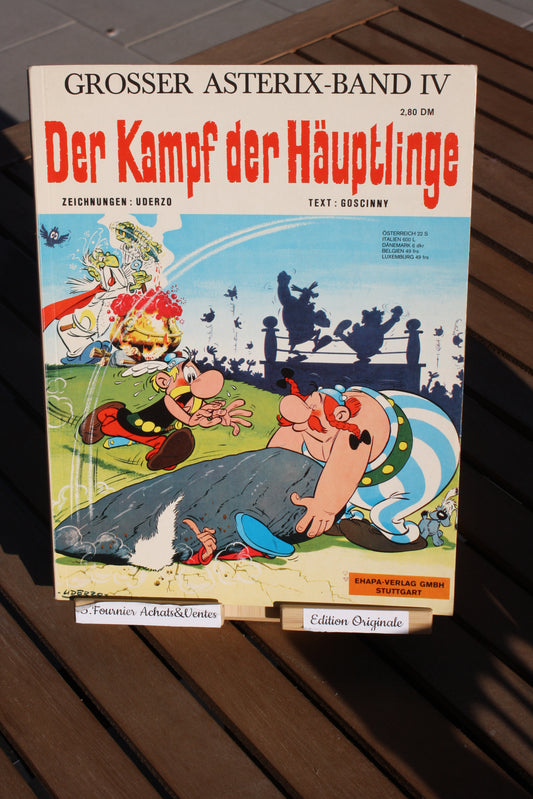 Der kampf der Häuptlinnge – Astérix – Uderzo Goscinny – Ehapa Verlag– EO – 1969 – Allemand souple