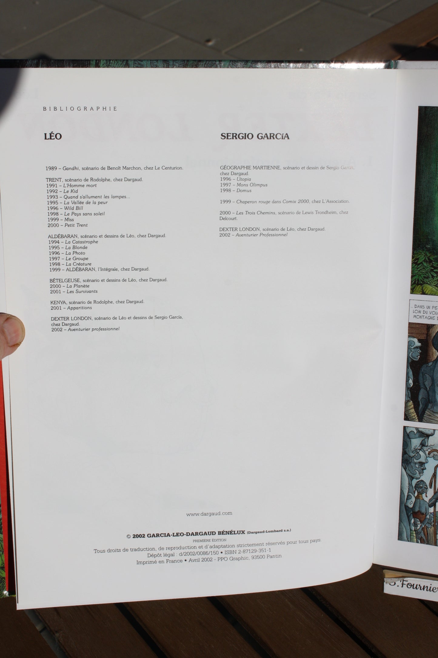 Aventurier Professionnel 1 – Dexter London – Léo Garcia – Dargaud – EO – 2002