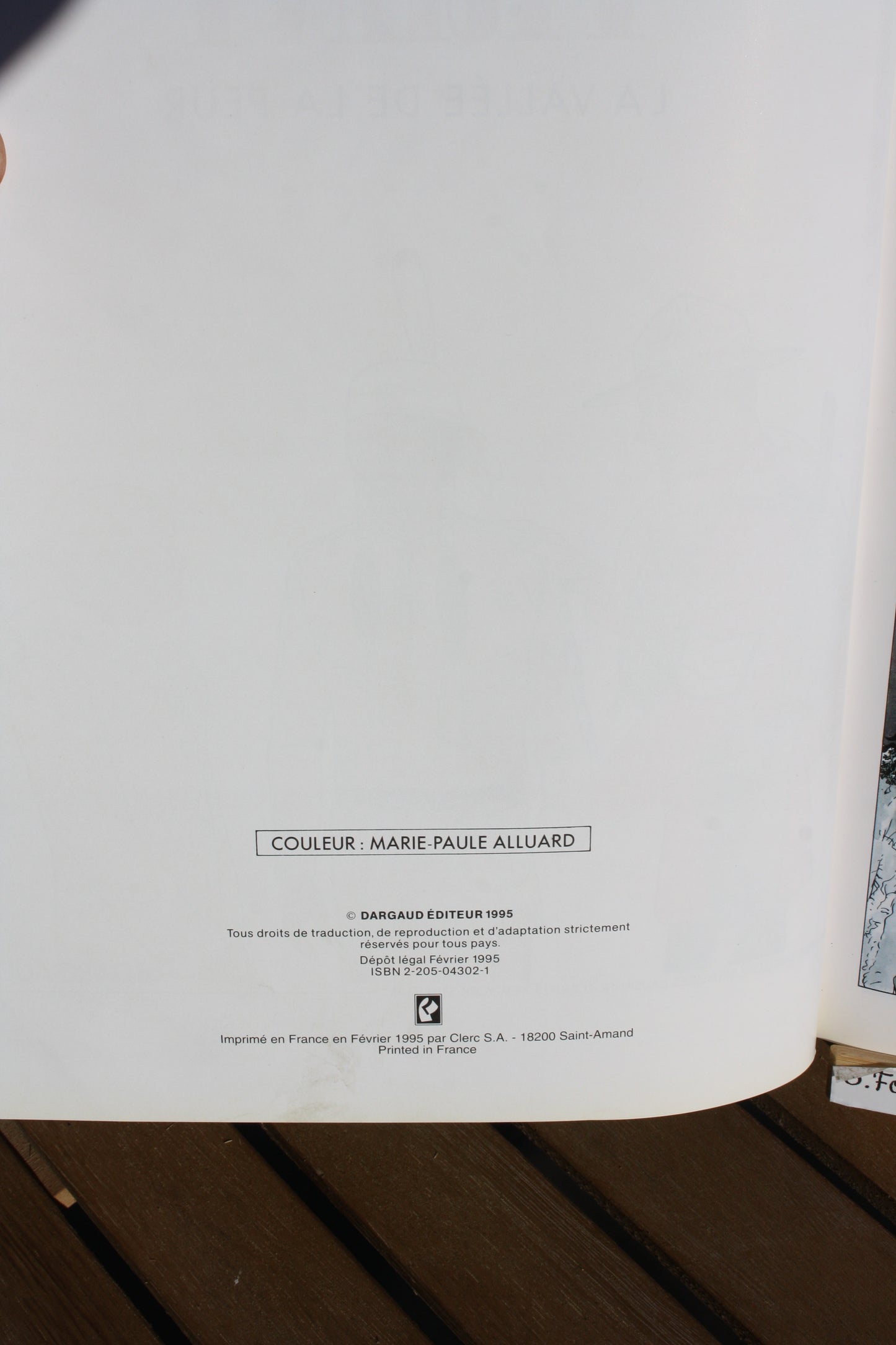 La vallée de la peur – Trent – Léo Rodolphe – Dargaud – EO – 1995