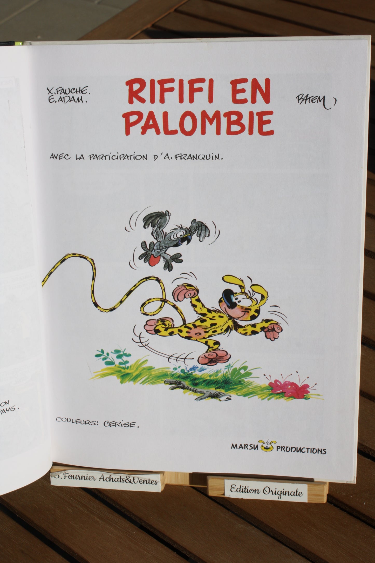Rififi en Palombie – Marsupilami – Franquin Batem Fauche – Marsu Production – EO – 1996