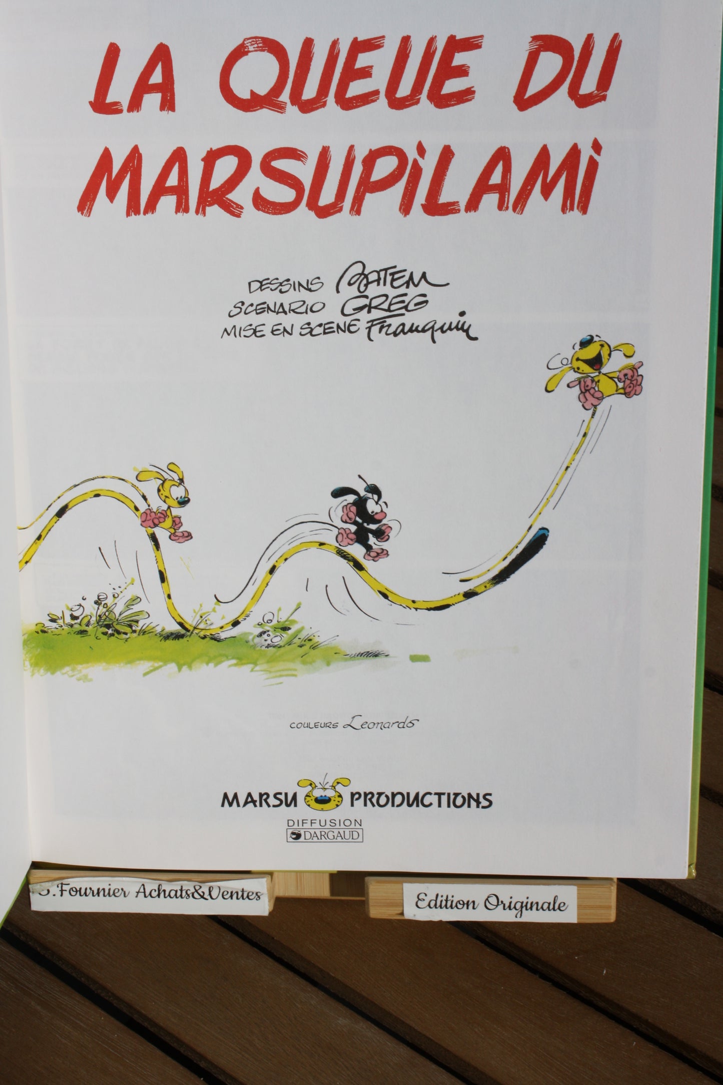 La queue du Marsupilami – Marsupilami – Franquin Batem Greg – Marsu Production – EO – 1987